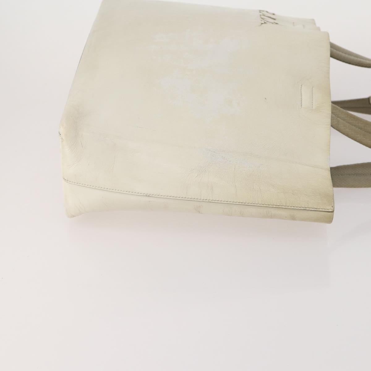 PRADA Shoulder Bag Canvas Nylon Leather 3 Set Brown White Auth bs34891