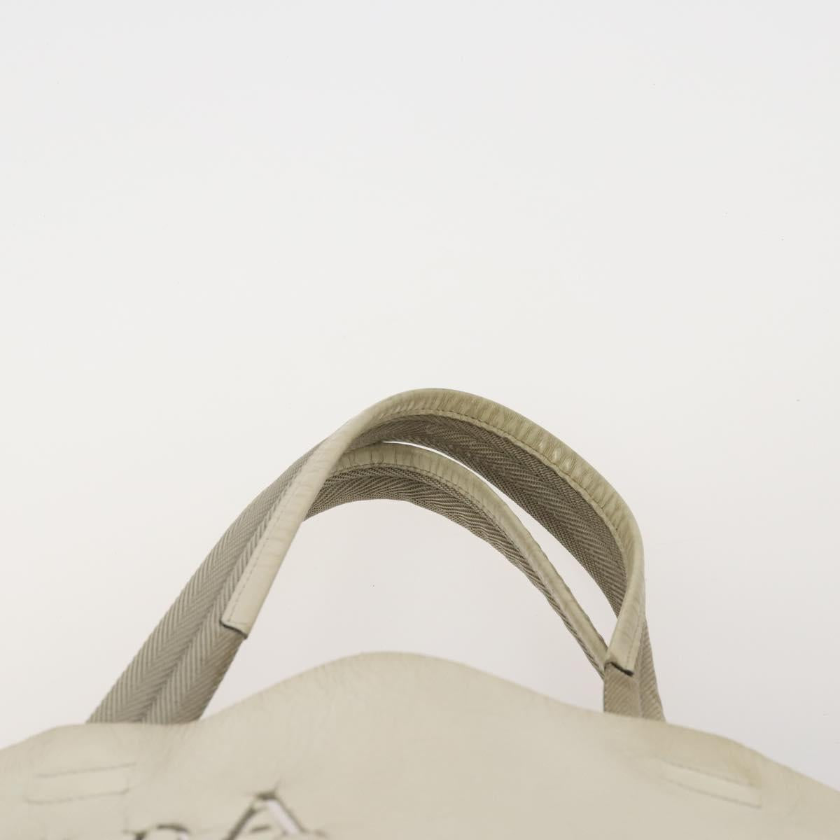 PRADA Shoulder Bag Canvas Nylon Leather 3 Set Brown White Auth bs34891