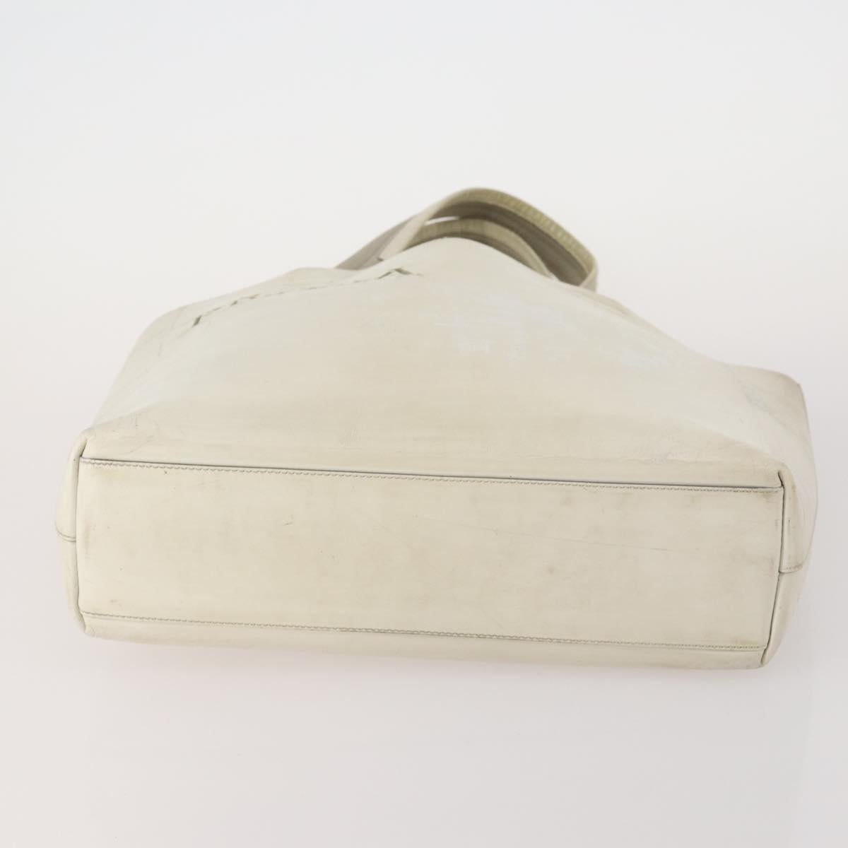 PRADA Shoulder Bag Canvas Nylon Leather 3 Set Brown White Auth bs34891