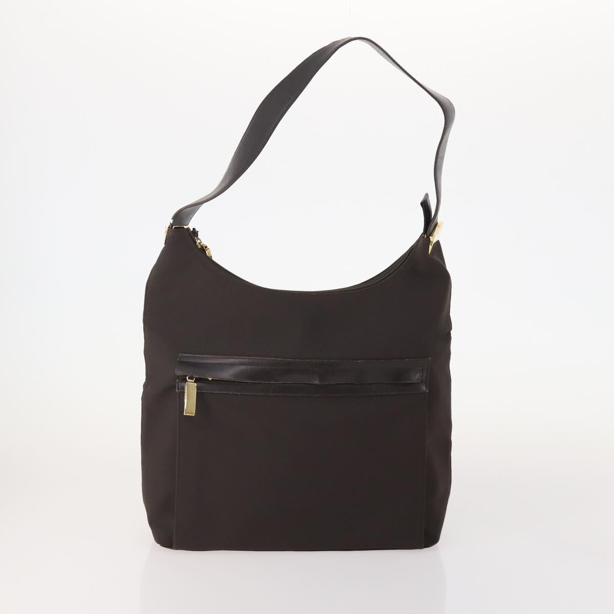 Salvatore Ferragamo Shoulder Bag Nylon 2 Set Pink Dark Brown Auth bs34893