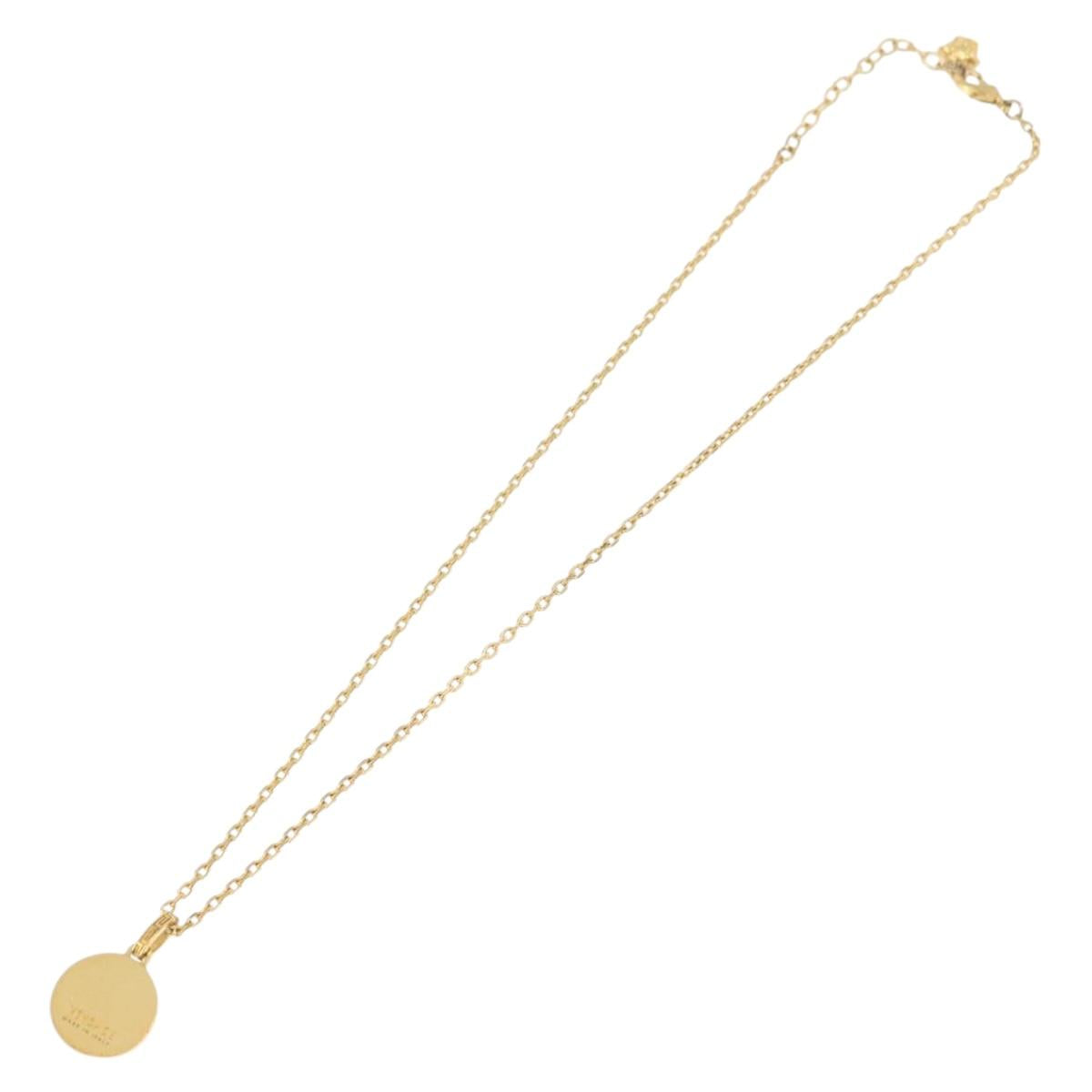 VERSACE Necklace metal Gold Tone Auth bs34900A