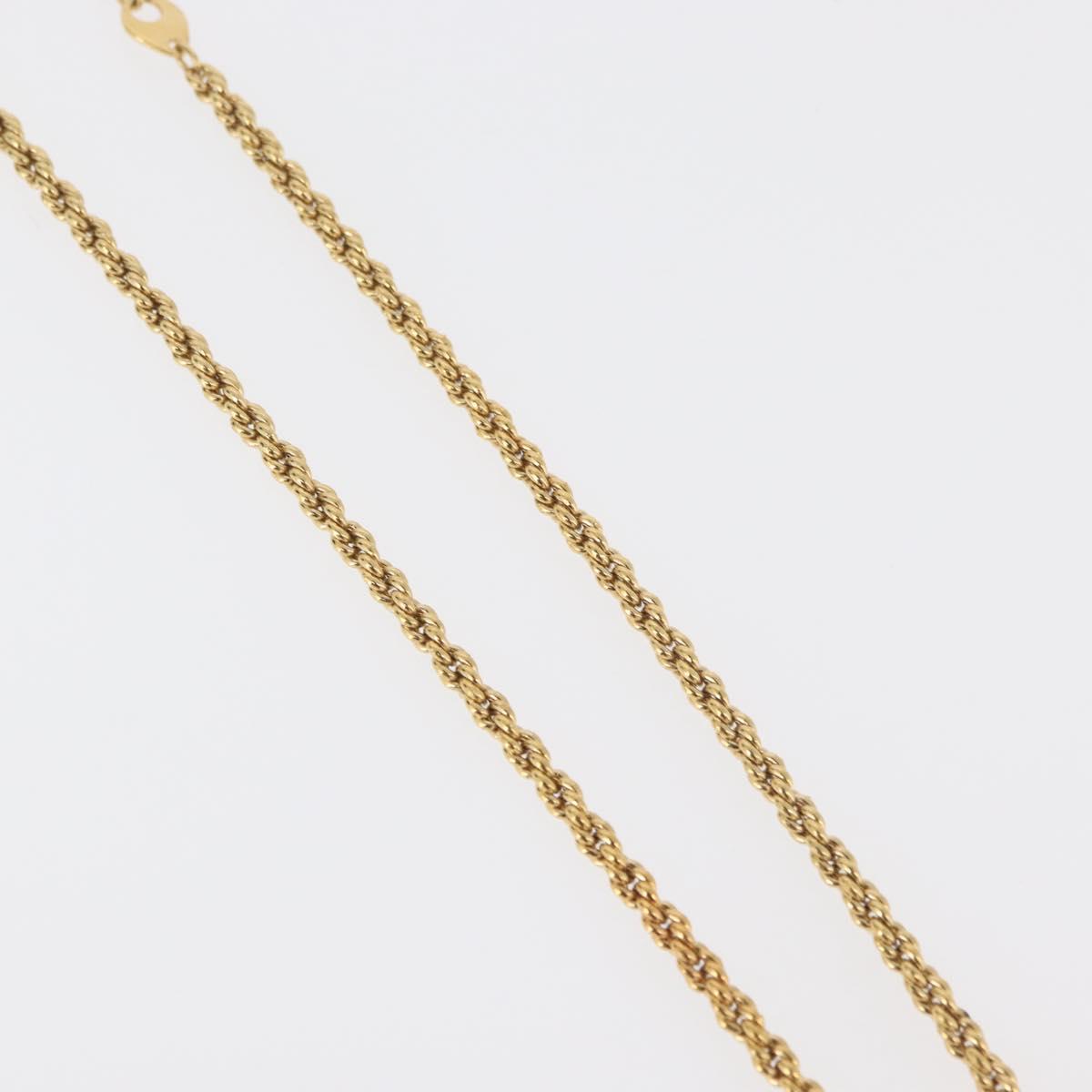 SAINT LAURENT Necklace metal Gold Tone Auth bs34901A