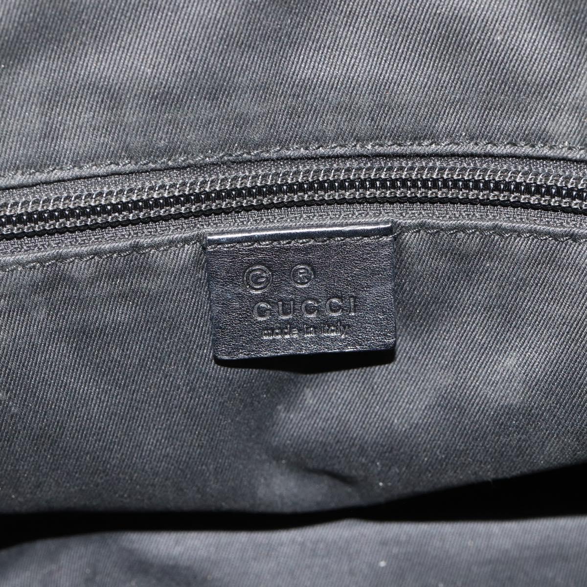 GUCCI Tote Bag Canvas 2way Black Silver 240058 Auth bs34902