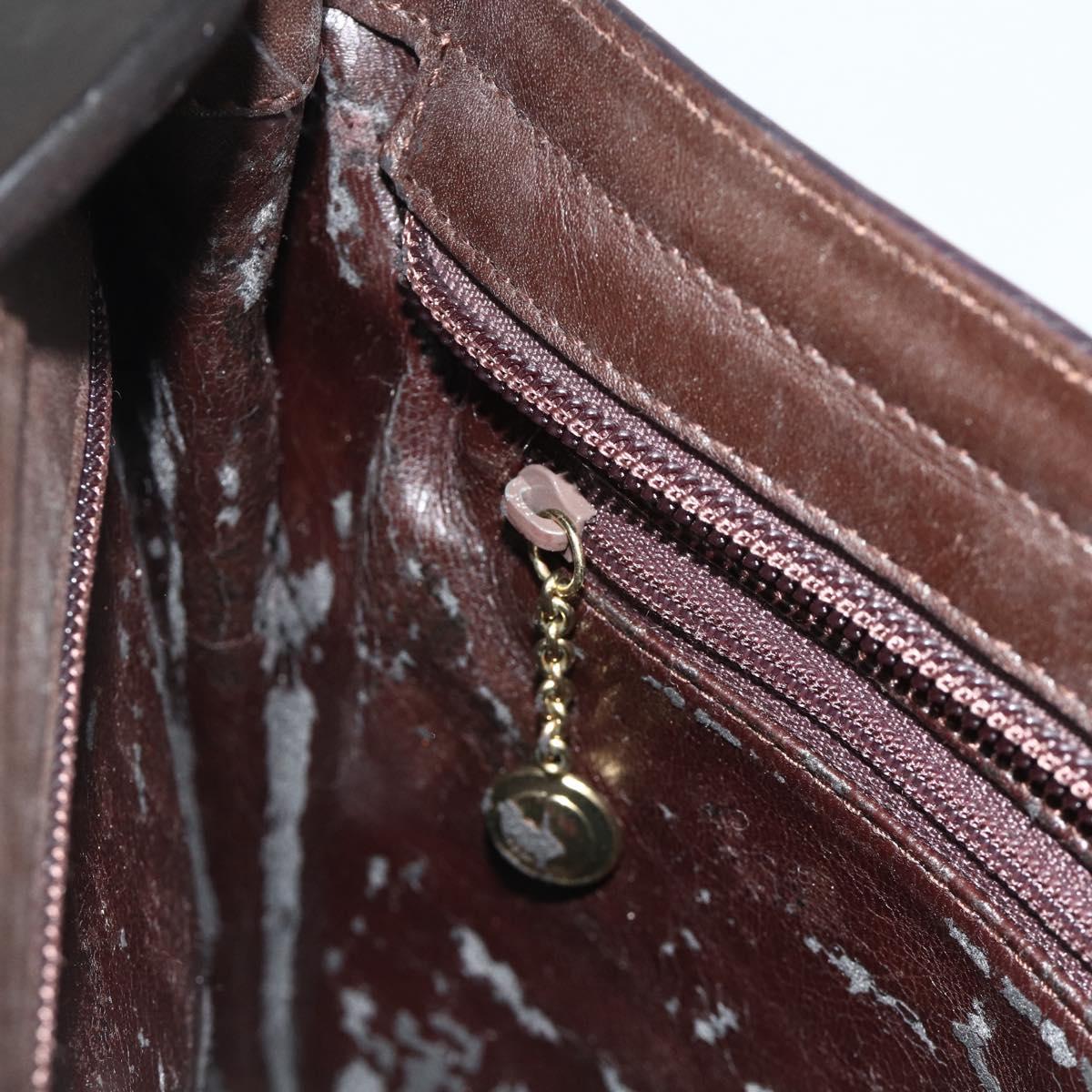 GUCCI Shoulder Bag Leather Brown 001 2122 1822 Auth bs34903