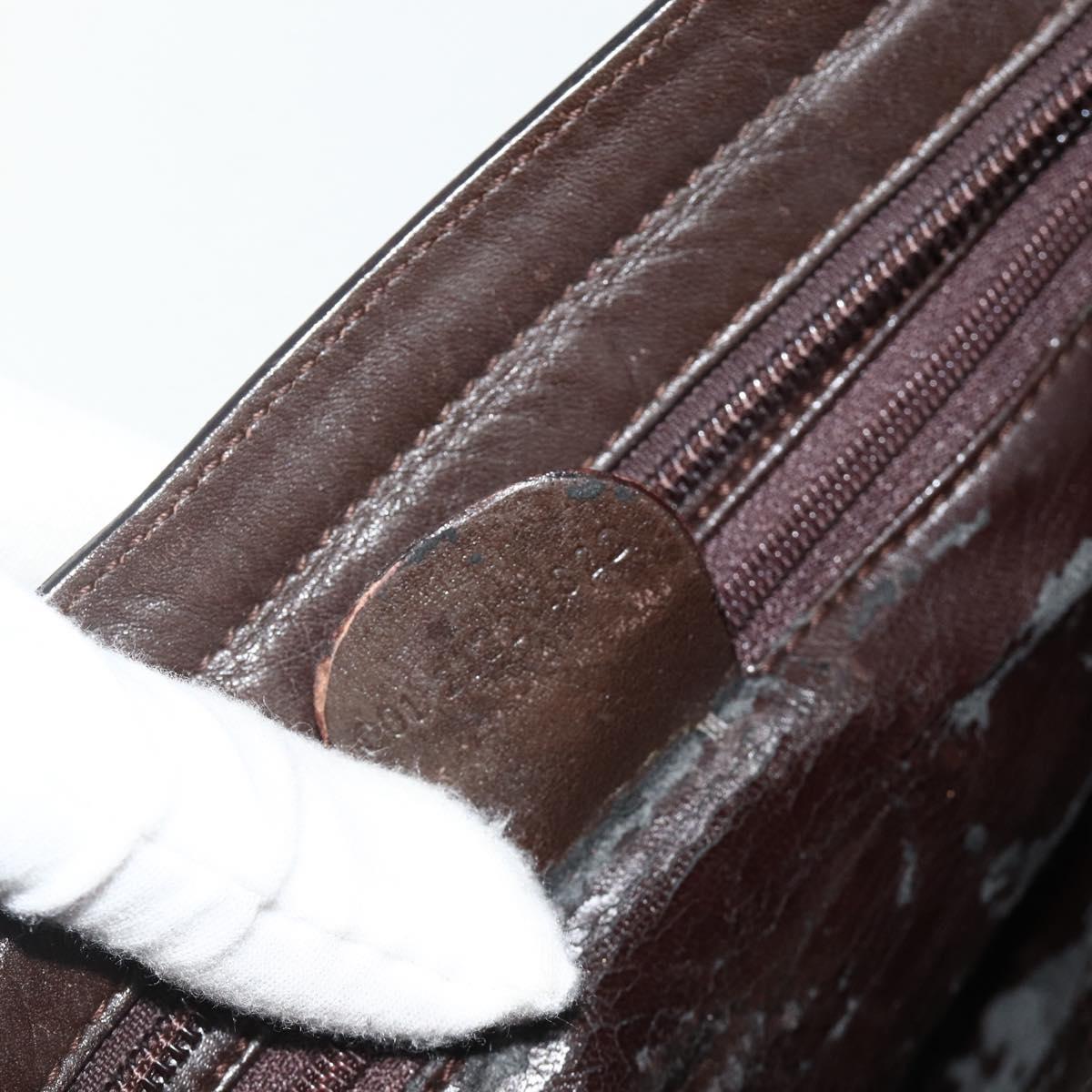 GUCCI Shoulder Bag Leather Brown 001 2122 1822 Auth bs34903