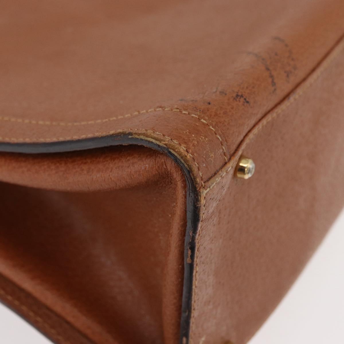 GUCCI Bamboo Tote Bag Leather Brown Gold 002 1186 0260 Auth bs34911