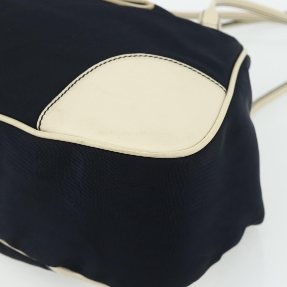 GUCCI Tote Bag Canvas Gold Navy 169949 Auth bs34912