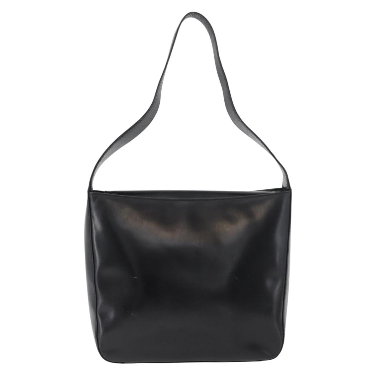 GUCCI Shoulder Bag Patent leather Black Silver 000 0506 1013 Auth bs34922