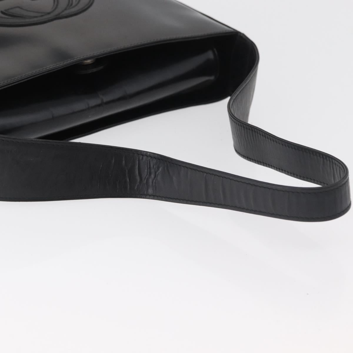 GUCCI Shoulder Bag Patent leather Black Silver 000 0506 1013 Auth bs34922