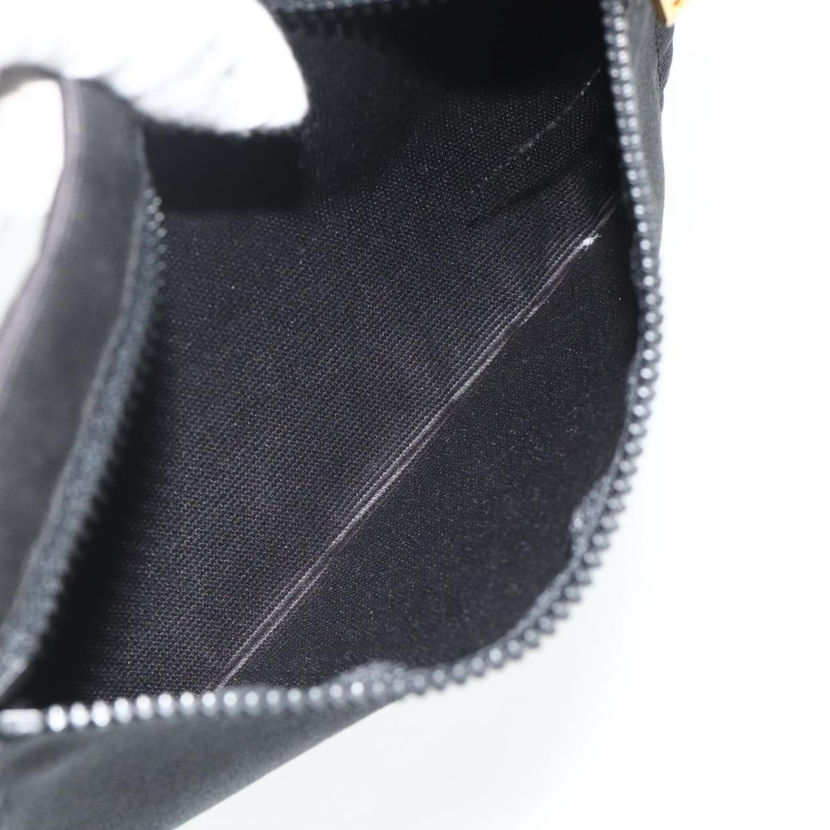 FENDI Hand Bag Nylon 2way Black Gold Auth bs34931