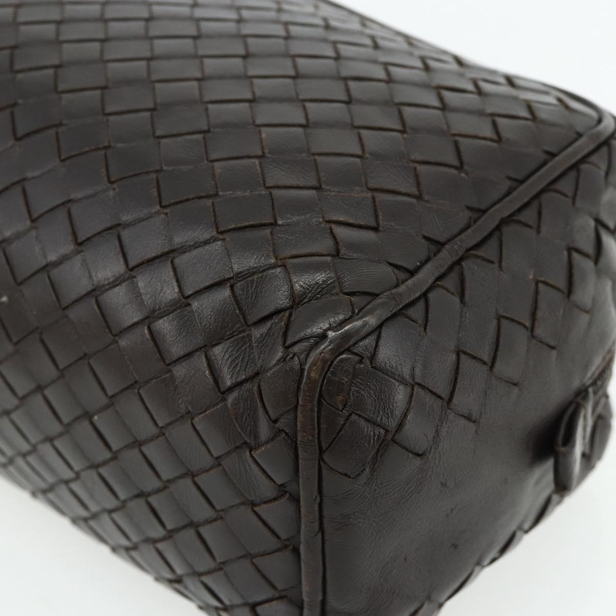 BOTTEGA VENETA INTRECCIATO Clutch Bag Leather Brown Auth bs34943