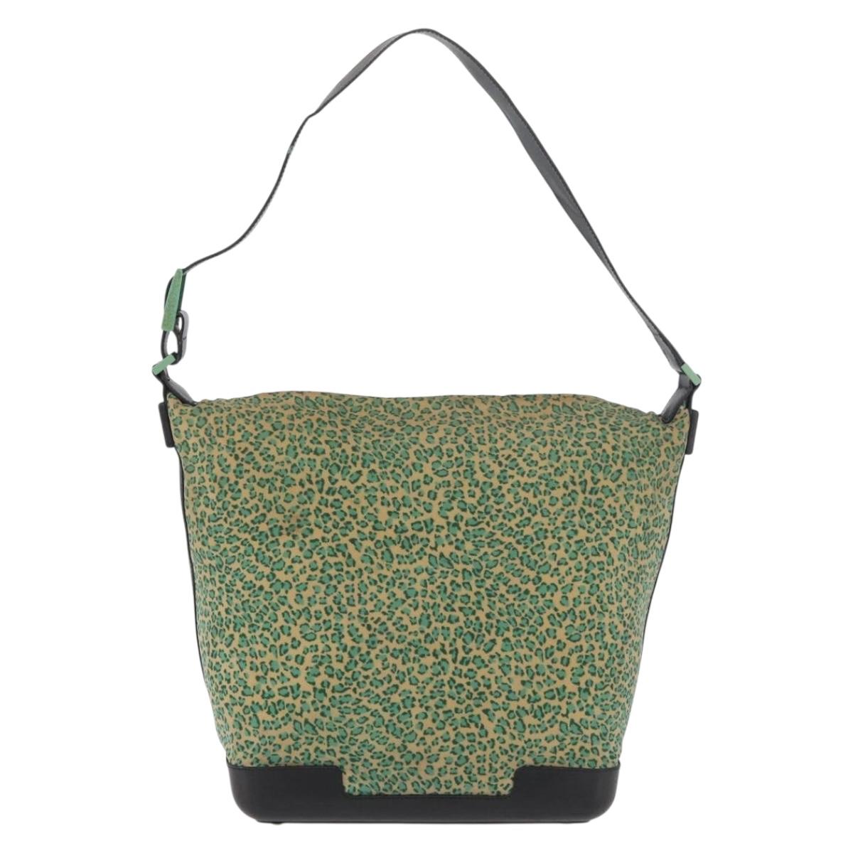 BOTTEGA VENETA Shoulder Bag Nylon Green Auth bs34945