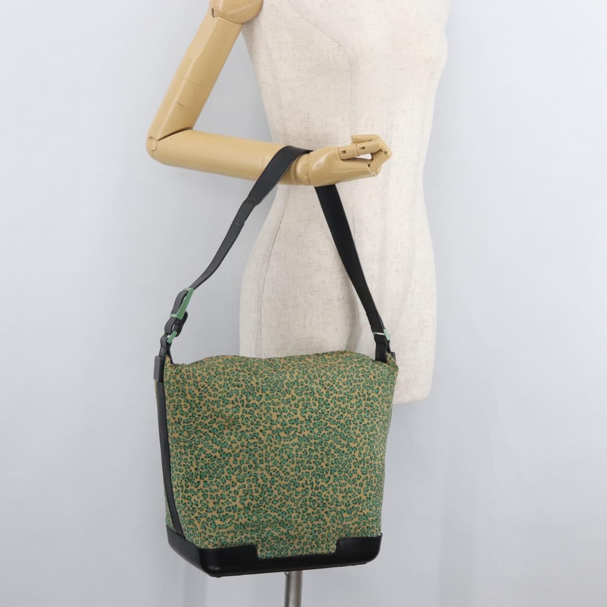 BOTTEGA VENETA Shoulder Bag Nylon Green Auth bs34945