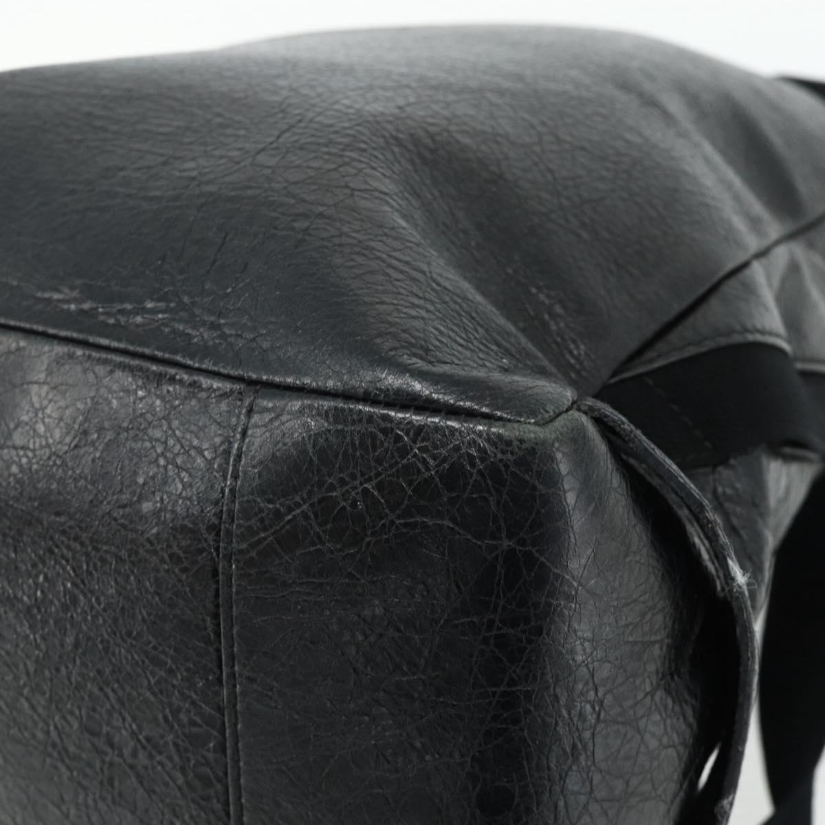 BALENCIAGA Backpack Leather Black Silver 409010 Auth bs34947