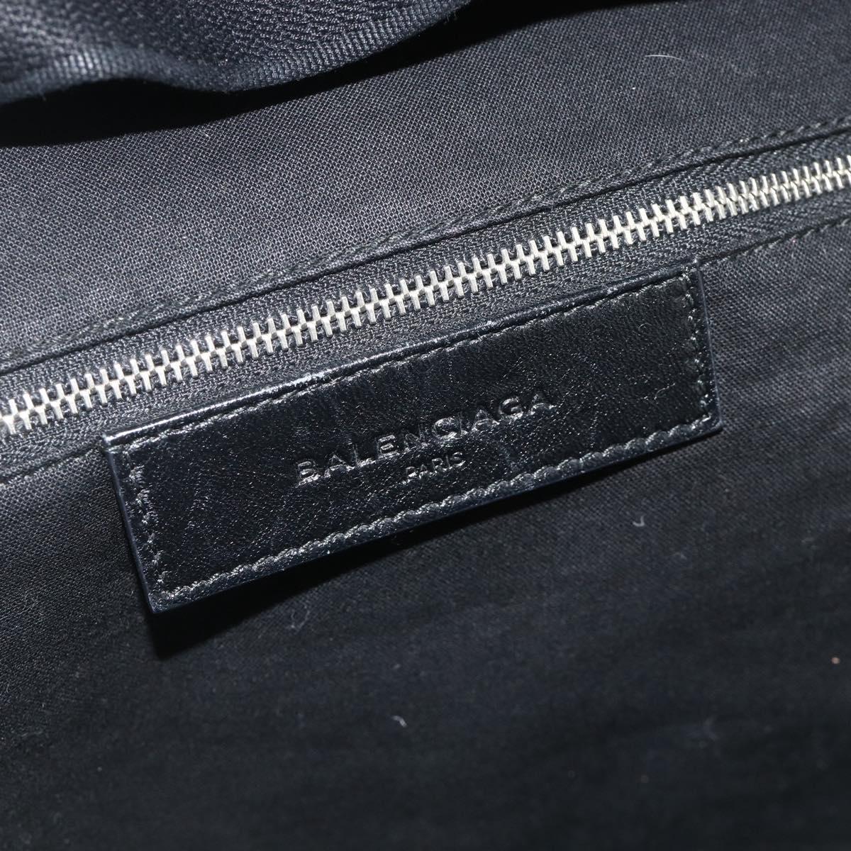 BALENCIAGA Backpack Leather Black Silver 409010 Auth bs34947