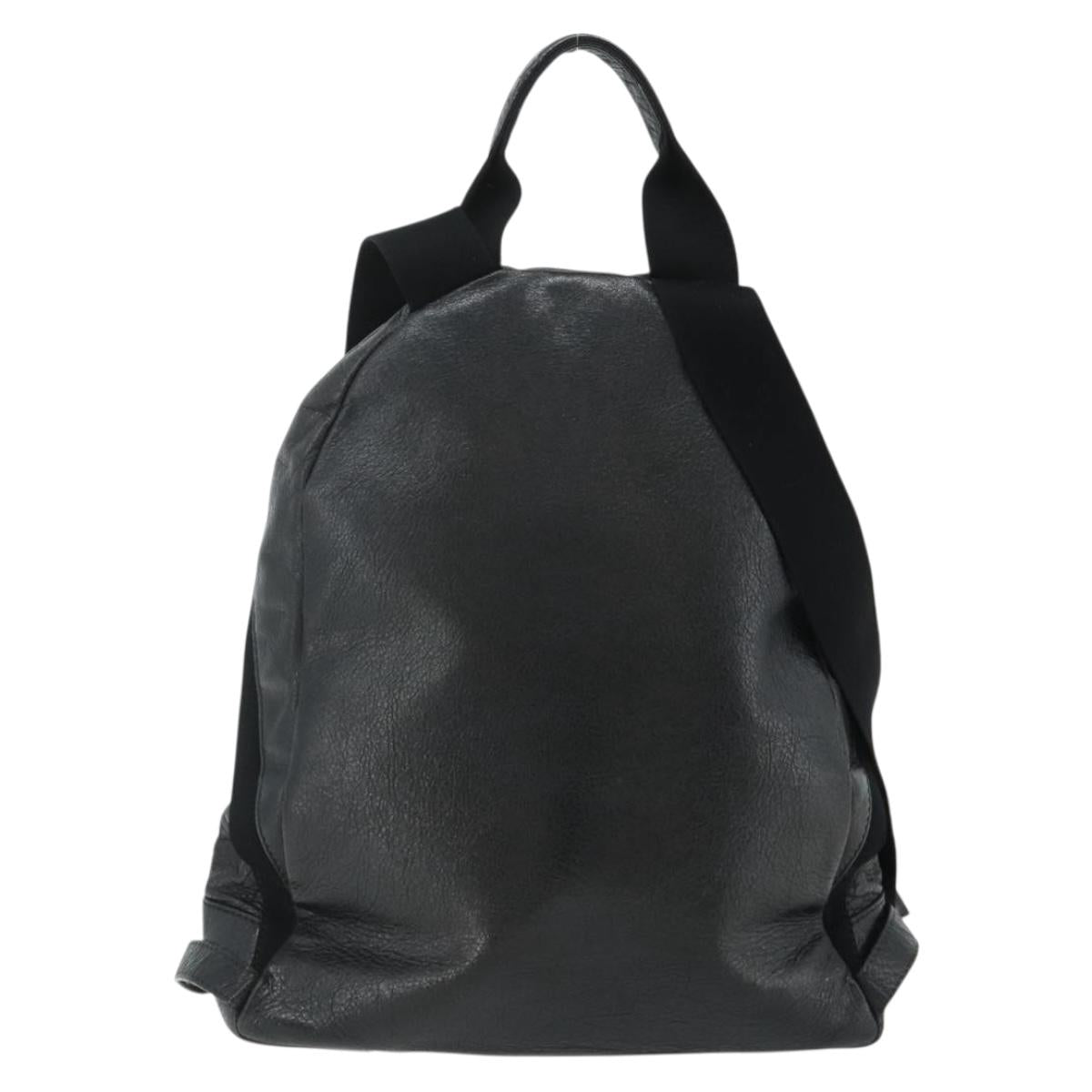 BALENCIAGA Backpack Leather Black Silver 409010 Auth bs34947