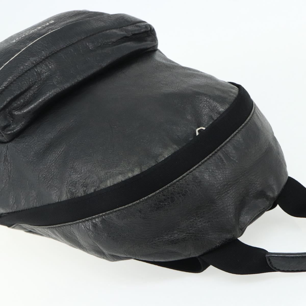 BALENCIAGA Backpack Leather Black Silver 409010 Auth bs34947