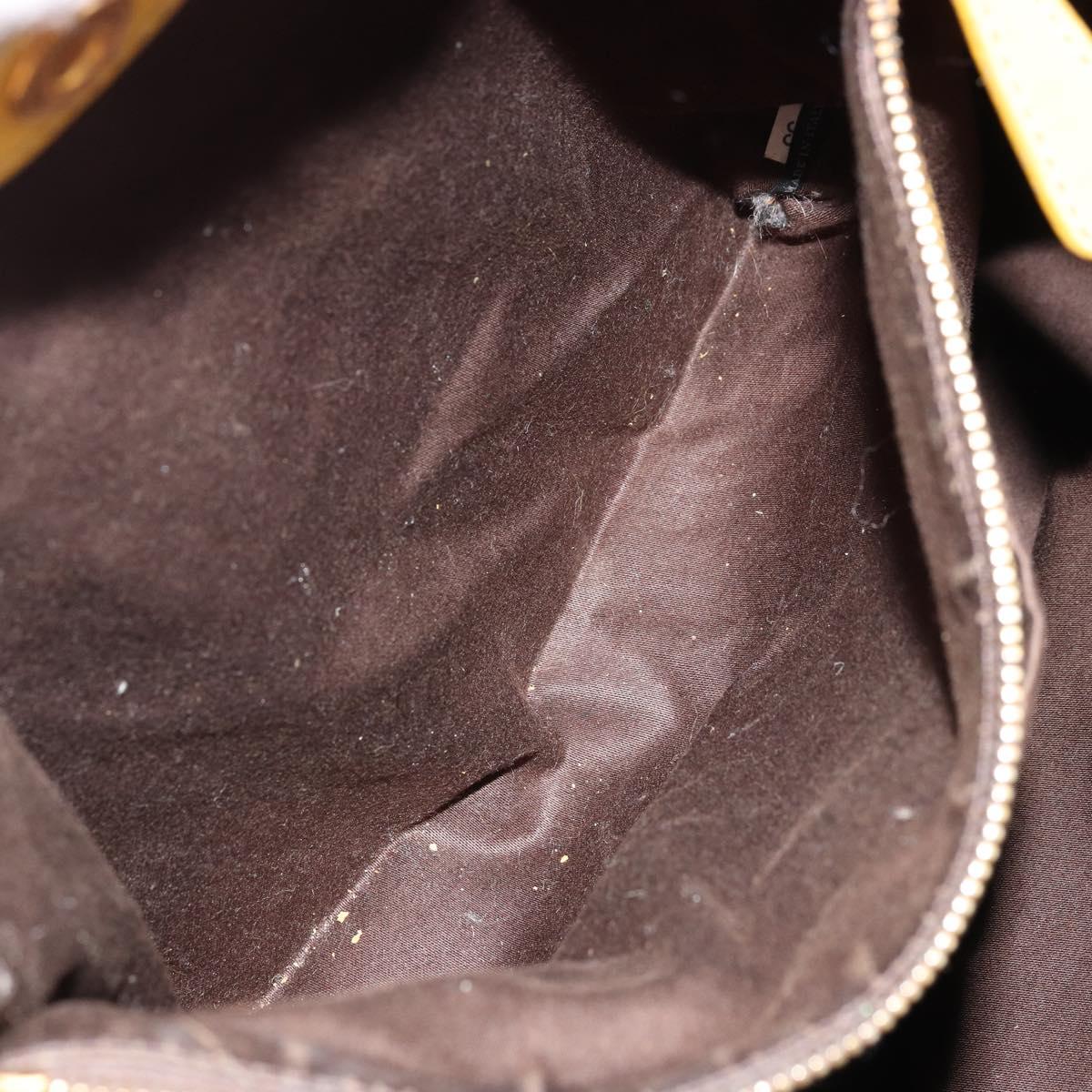 Miu Miu Hand Bag Suede 2way Yellow Gold Auth bs34949