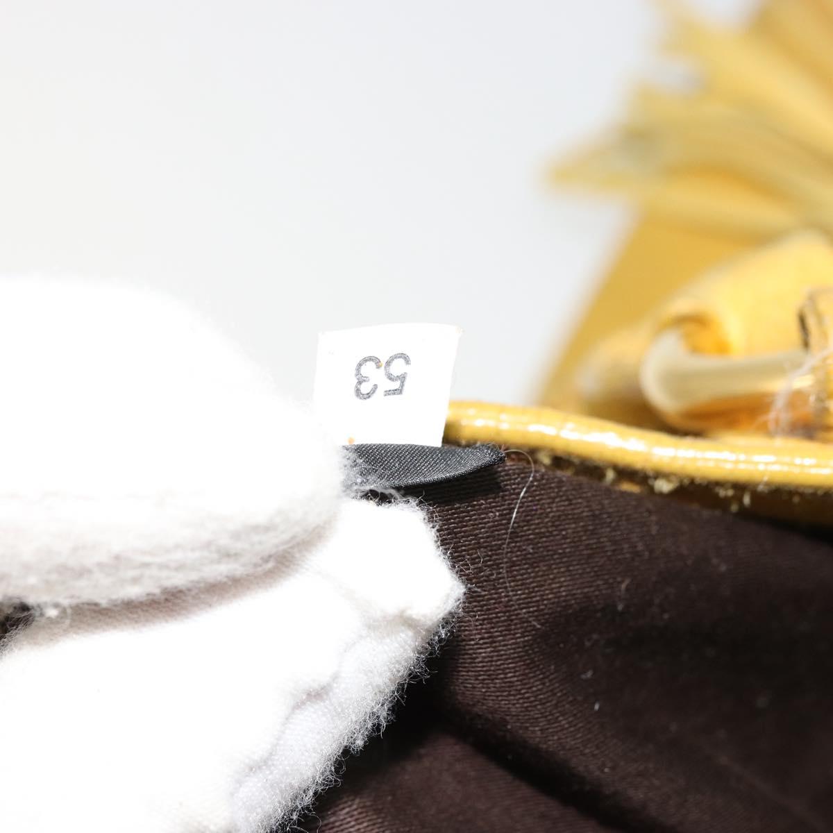 Miu Miu Hand Bag Suede 2way Yellow Gold Auth bs34949