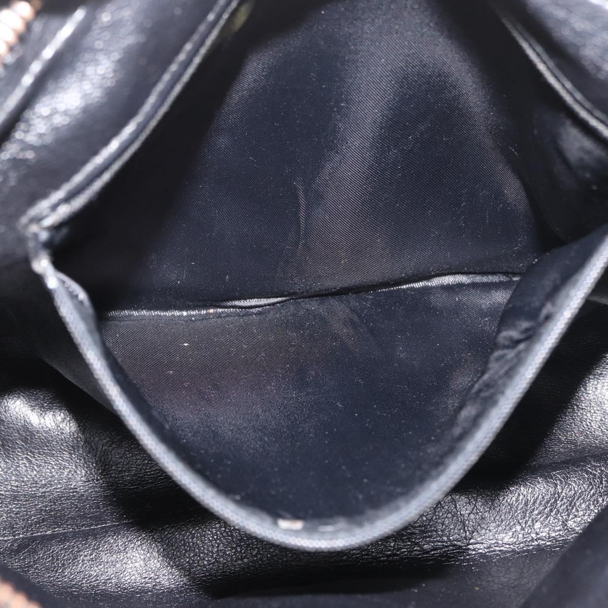 CHANEL Matelasse Shoulder Bag Lamb Skin Black Gold CC Auth bs34951A