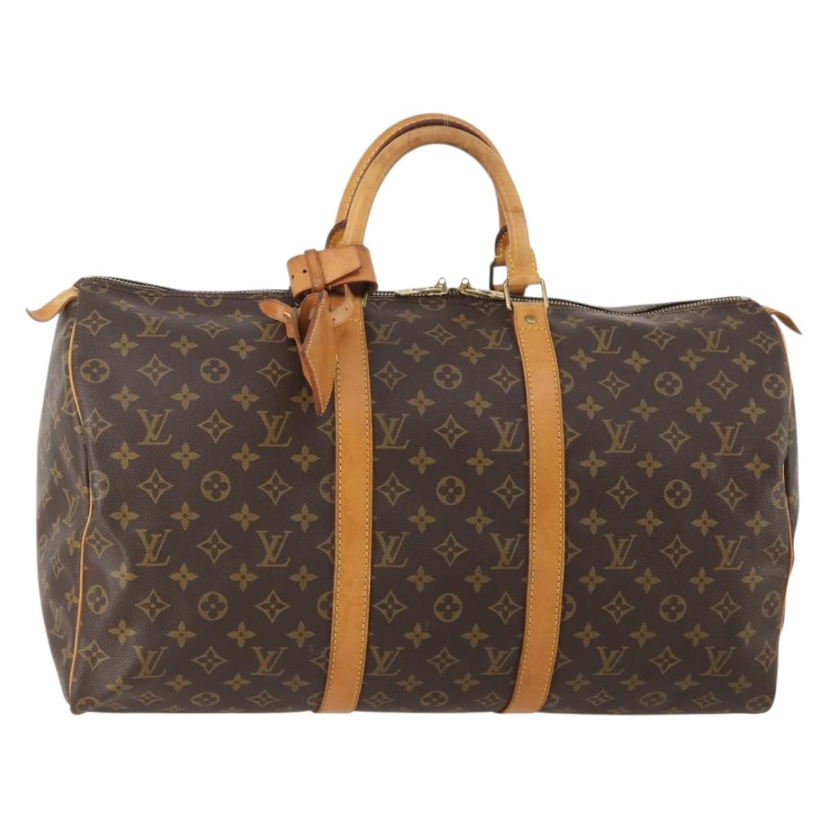 LOUIS VUITTON Monogram Keepall 50 Boston Bag M41426 LV Auth bs34955A