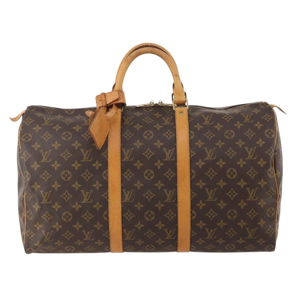 LOUIS VUITTON Monogram Keepall 50 Boston Bag M41426 LV Auth bs34955A
