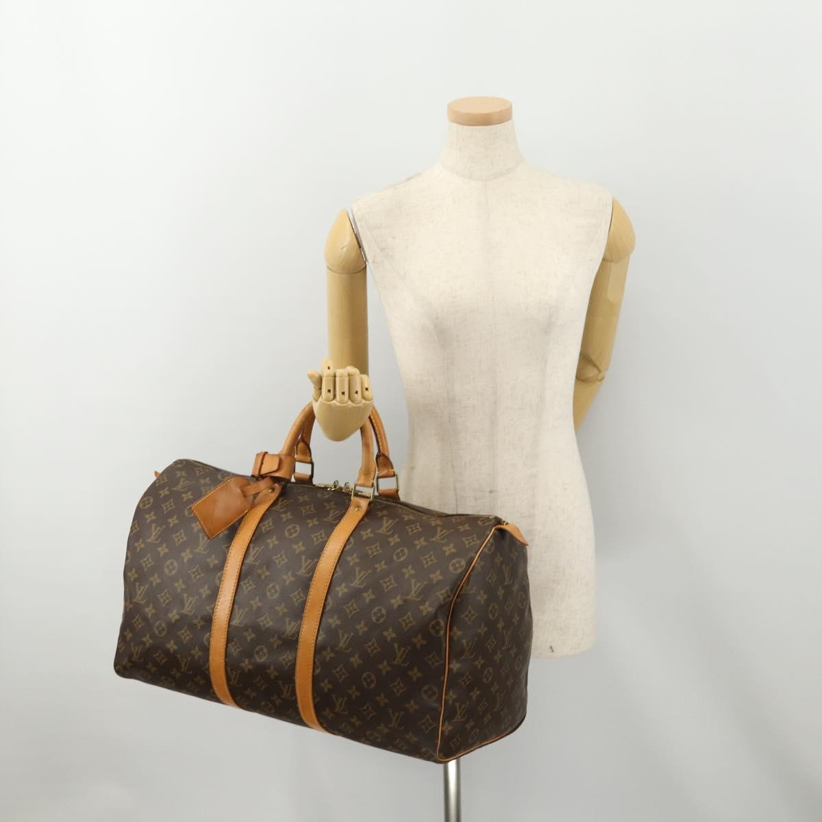 LOUIS VUITTON Monogram Keepall 50 Boston Bag M41426 LV Auth bs34955A