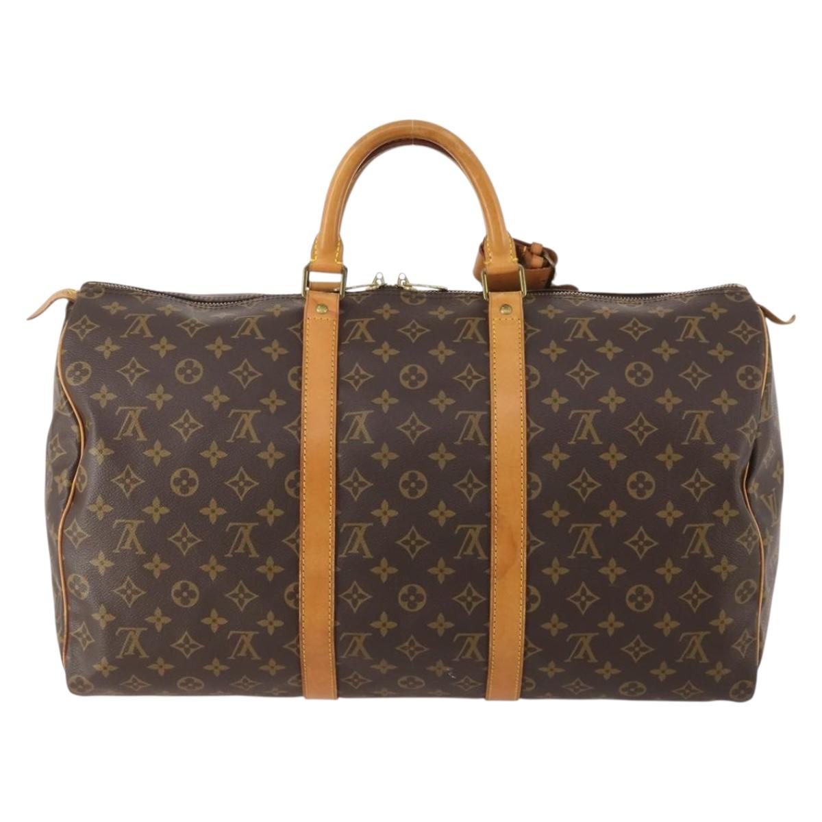 LOUIS VUITTON Monogram Keepall 50 Boston Bag M41426 LV Auth bs34955A