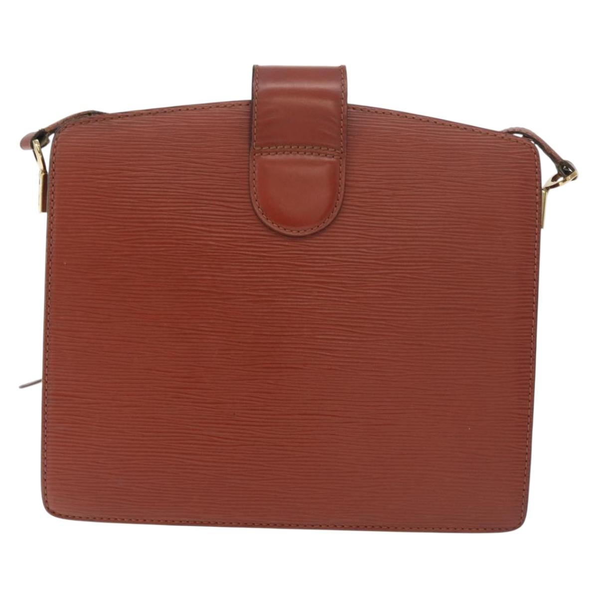 LOUIS VUITTON Epi Capuchin Shoulder Bag Brown M52343 LV Auth bs34963