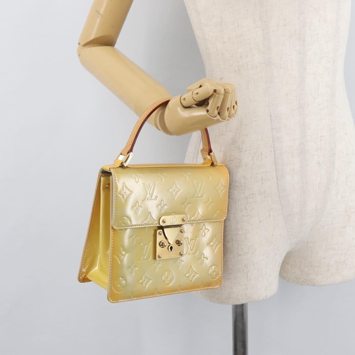 LOUIS VUITTON Monogram Vernis Spring Street Hand Bag Gris M91029 Auth bs34973A