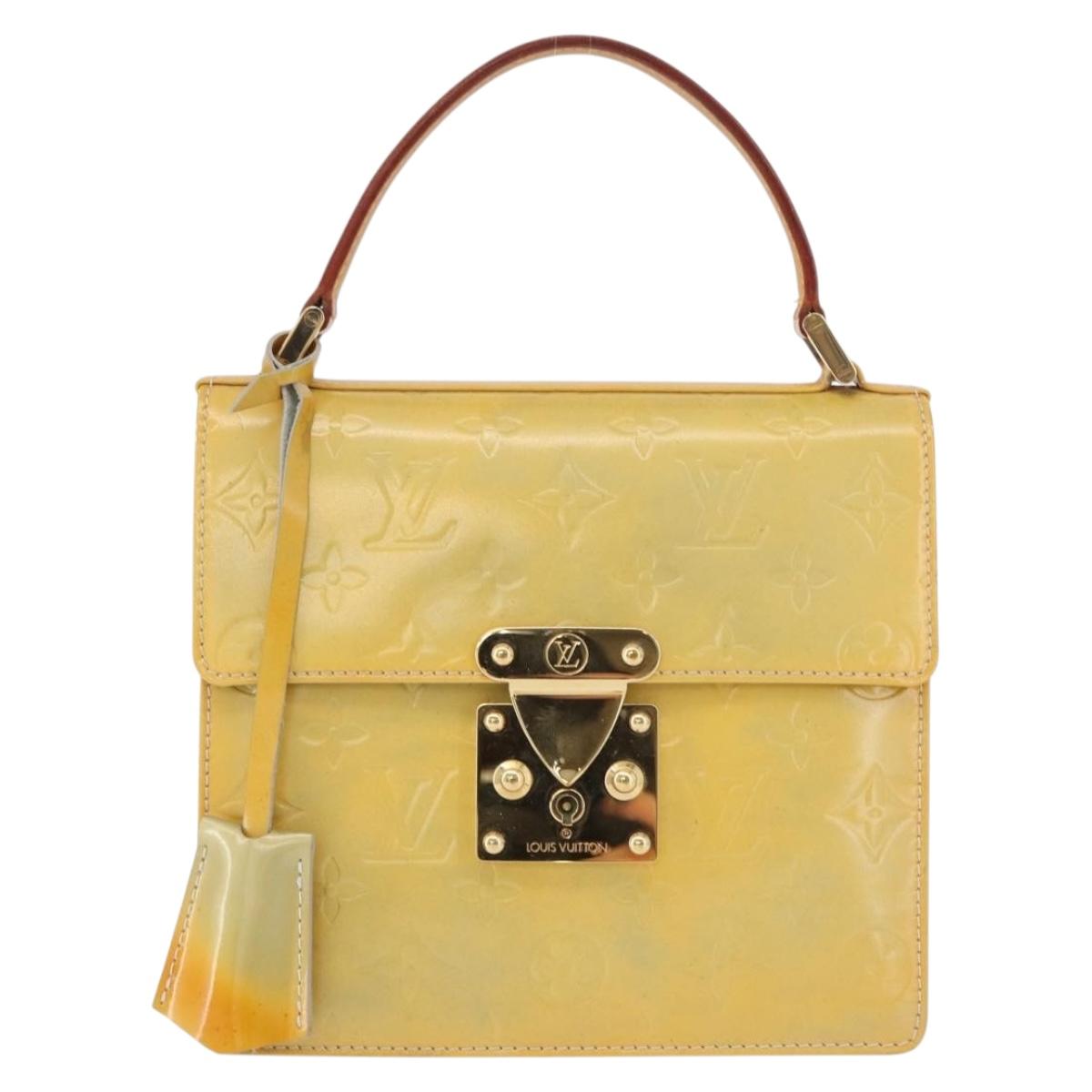 LOUIS VUITTON Monogram Vernis Spring Street Hand Bag Gris M91029 Auth bs34974A