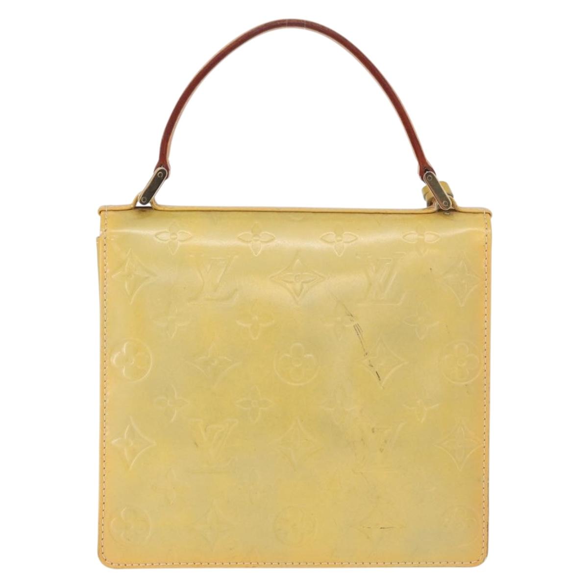 LOUIS VUITTON Monogram Vernis Spring Street Hand Bag Gris M91029 Auth bs34974A