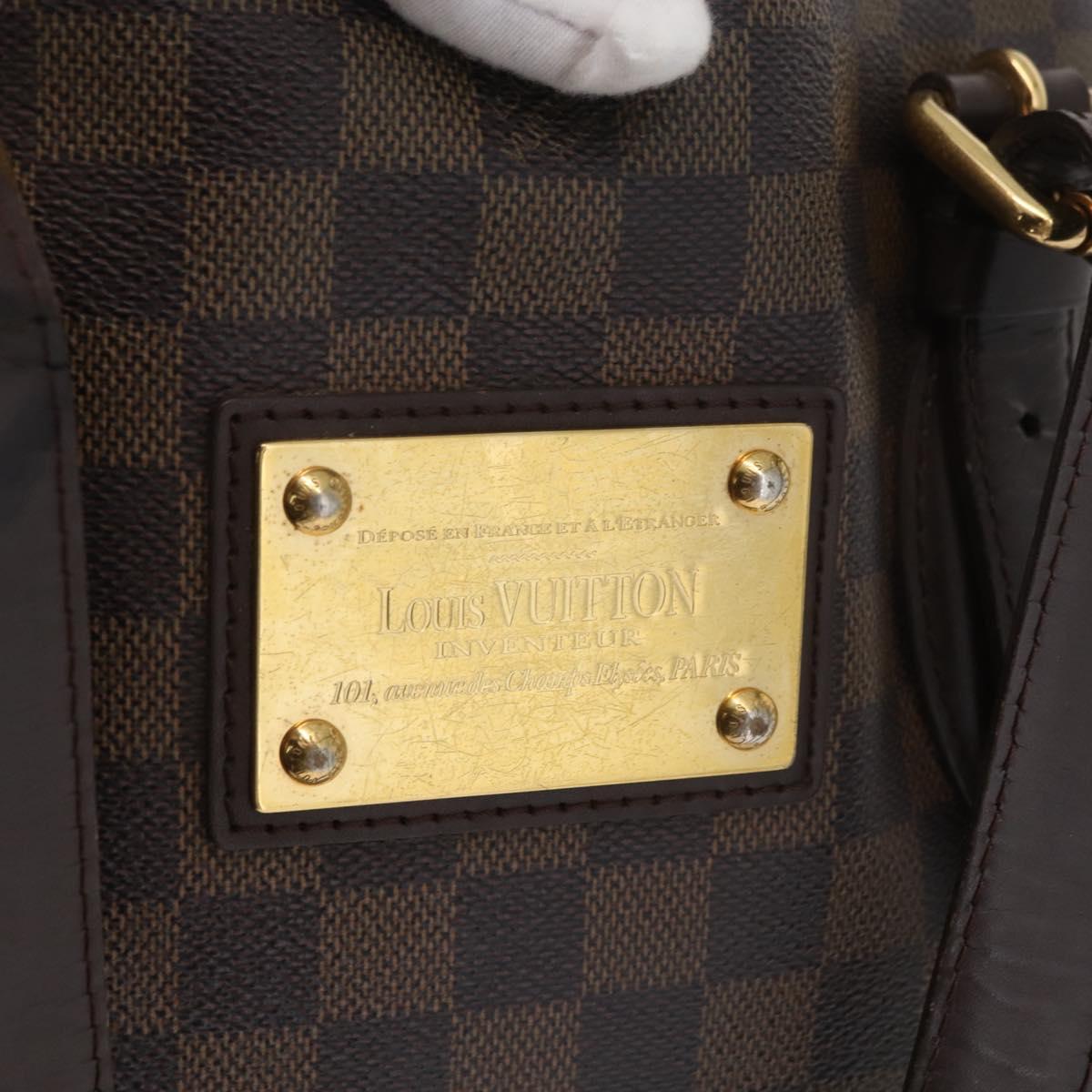 LOUIS VUITTON Damier Ebene Hampstead MM Tote Bag N51204 LV Auth bs34979