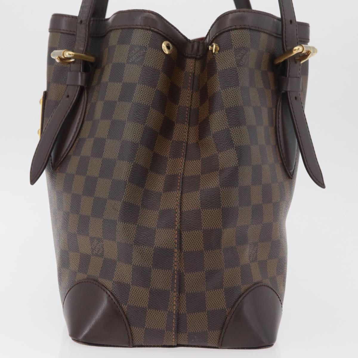 LOUIS VUITTON Damier Ebene Hampstead MM Tote Bag N51204 LV Auth bs34979