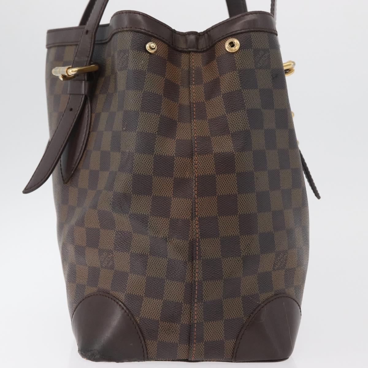 LOUIS VUITTON Damier Ebene Hampstead MM Tote Bag N51204 LV Auth bs34979