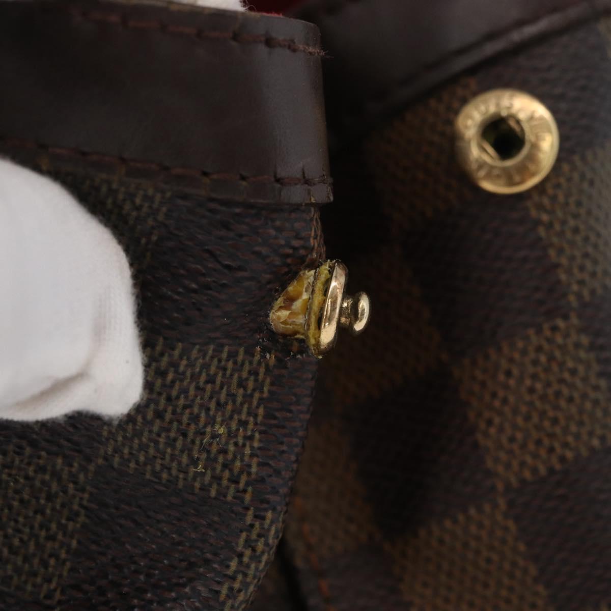 LOUIS VUITTON Damier Ebene Hampstead MM Tote Bag N51204 LV Auth bs34979