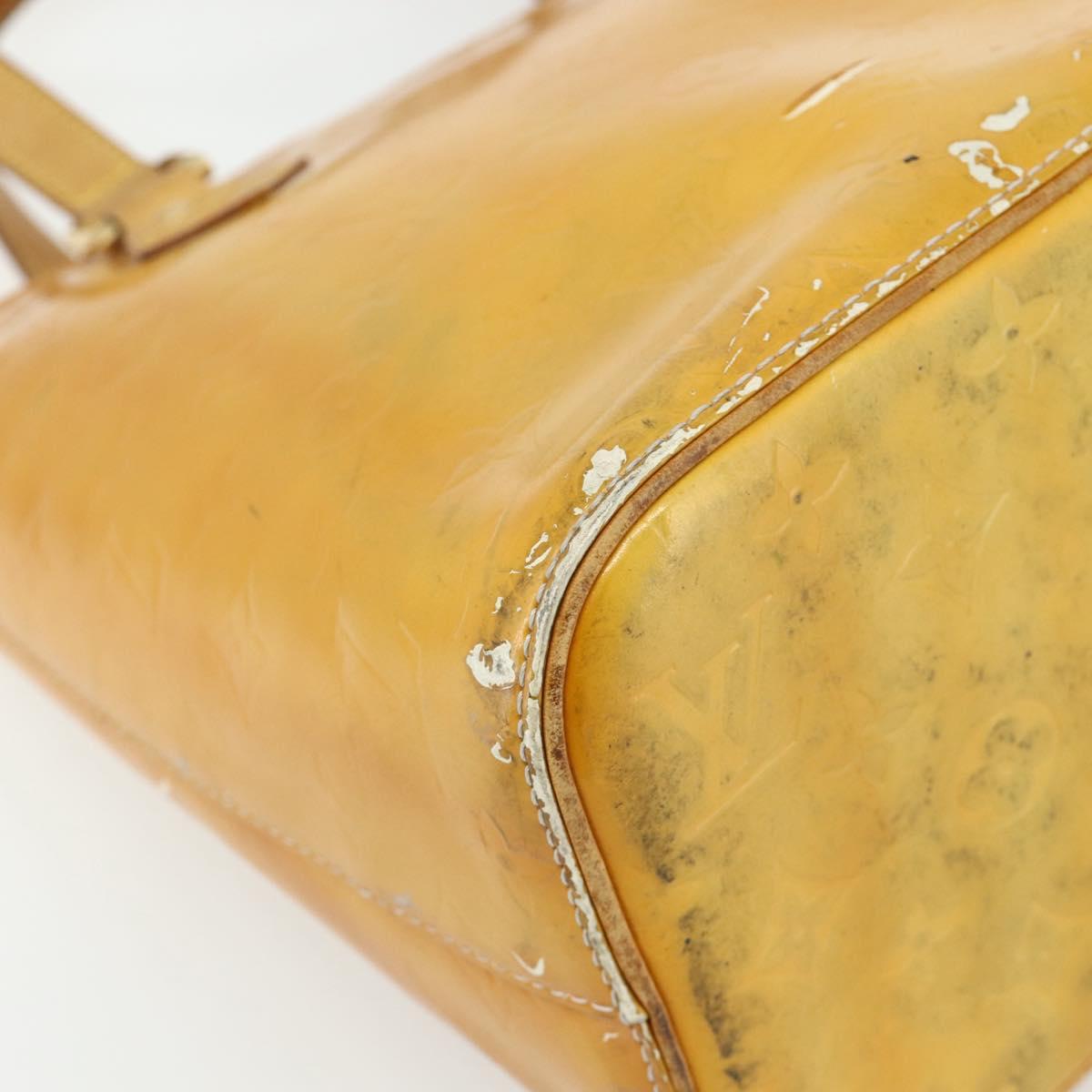 LOUIS VUITTON Monogram Vernis Houston Hand Bag Gris M91053 LV Auth bs34983