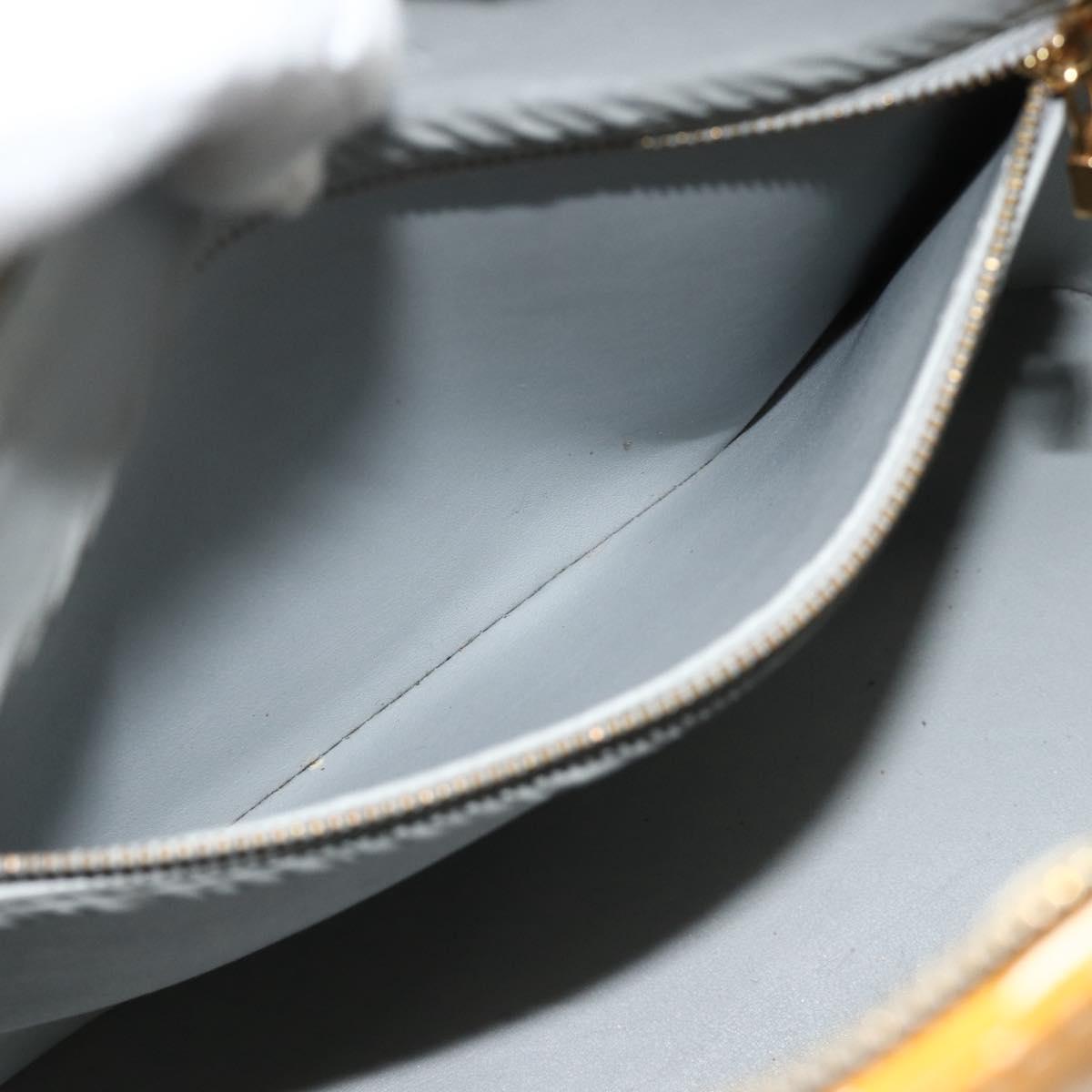 LOUIS VUITTON Monogram Vernis Houston Hand Bag Gris M91053 LV Auth bs34983