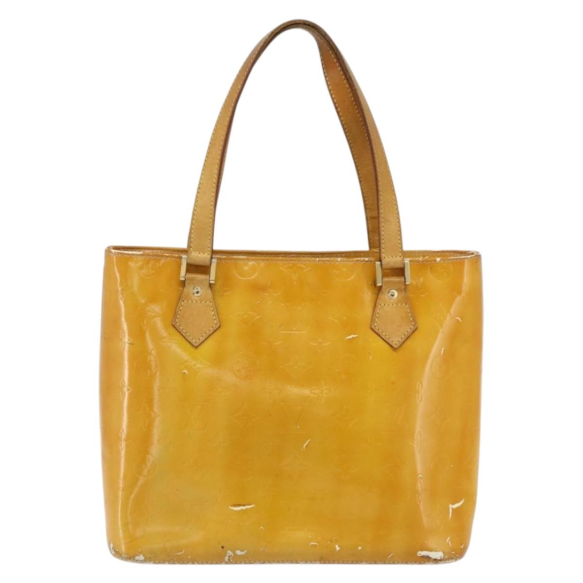 LOUIS VUITTON Monogram Vernis Houston Hand Bag Gris M91053 LV Auth bs34983