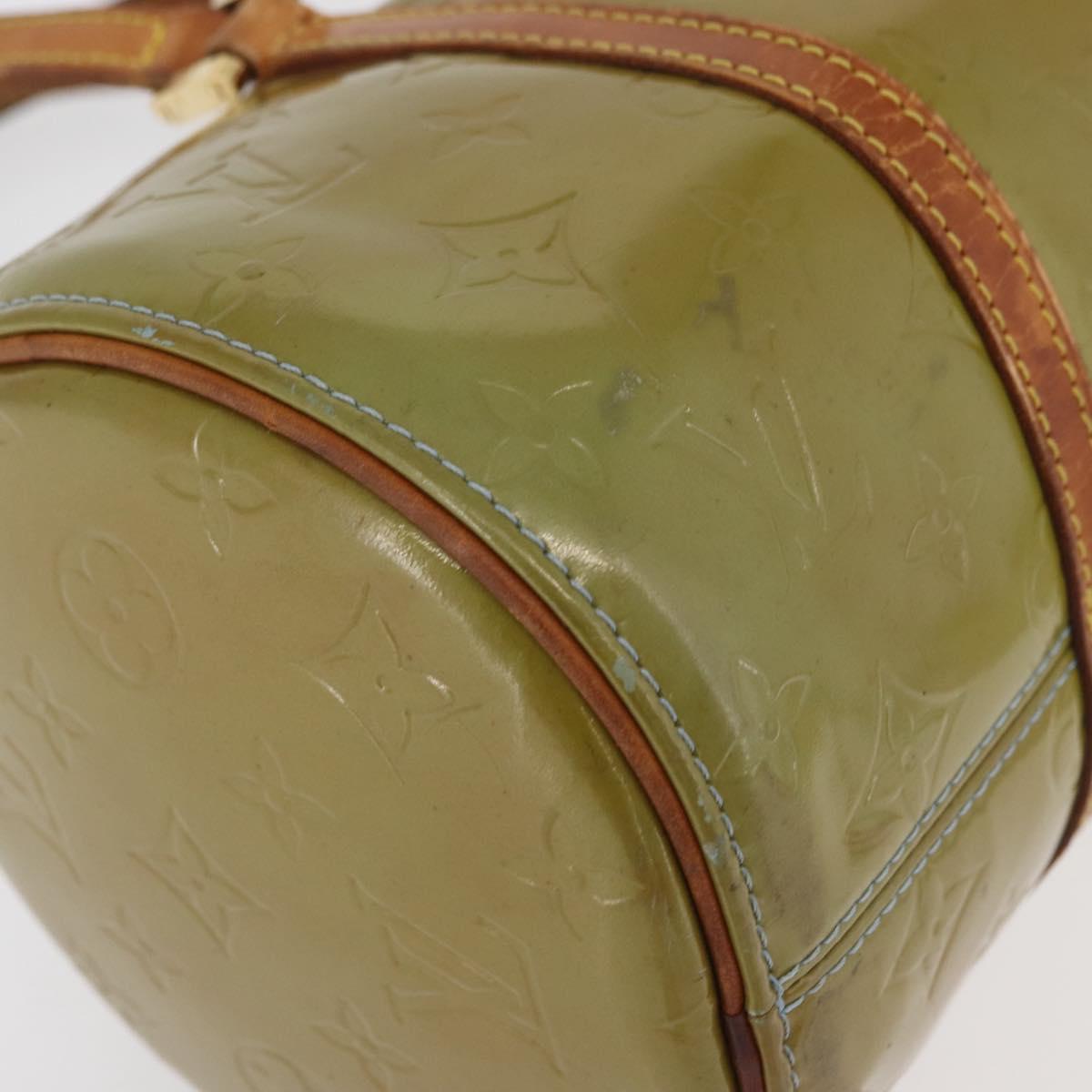 LOUIS VUITTON Monogram Vernis Bedford Hand Bag Baby Blue M91007 LV Auth bs34984