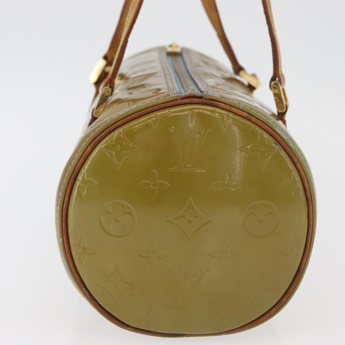 LOUIS VUITTON Monogram Vernis Bedford Hand Bag Baby Blue M91007 LV Auth bs34984