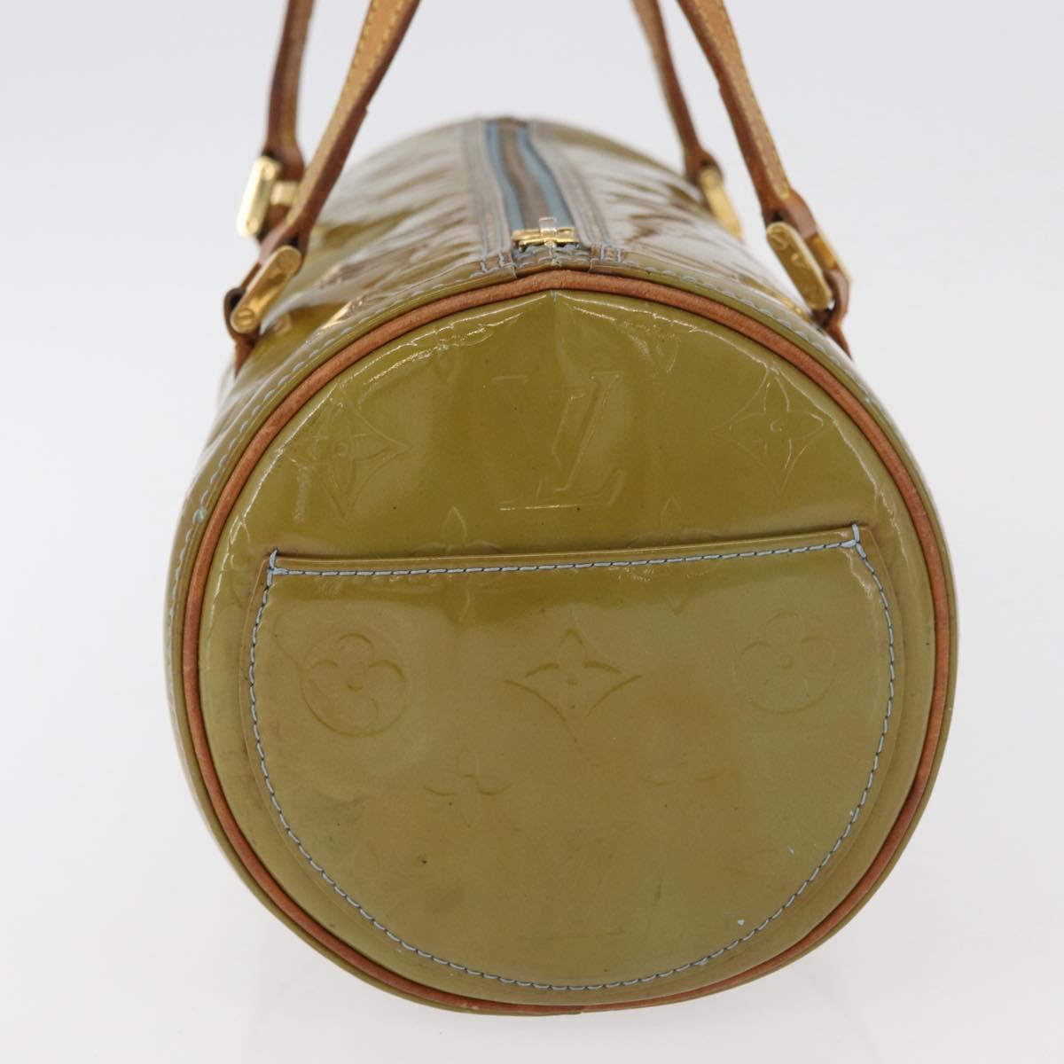 LOUIS VUITTON Monogram Vernis Bedford Hand Bag Baby Blue M91007 LV Auth bs34984