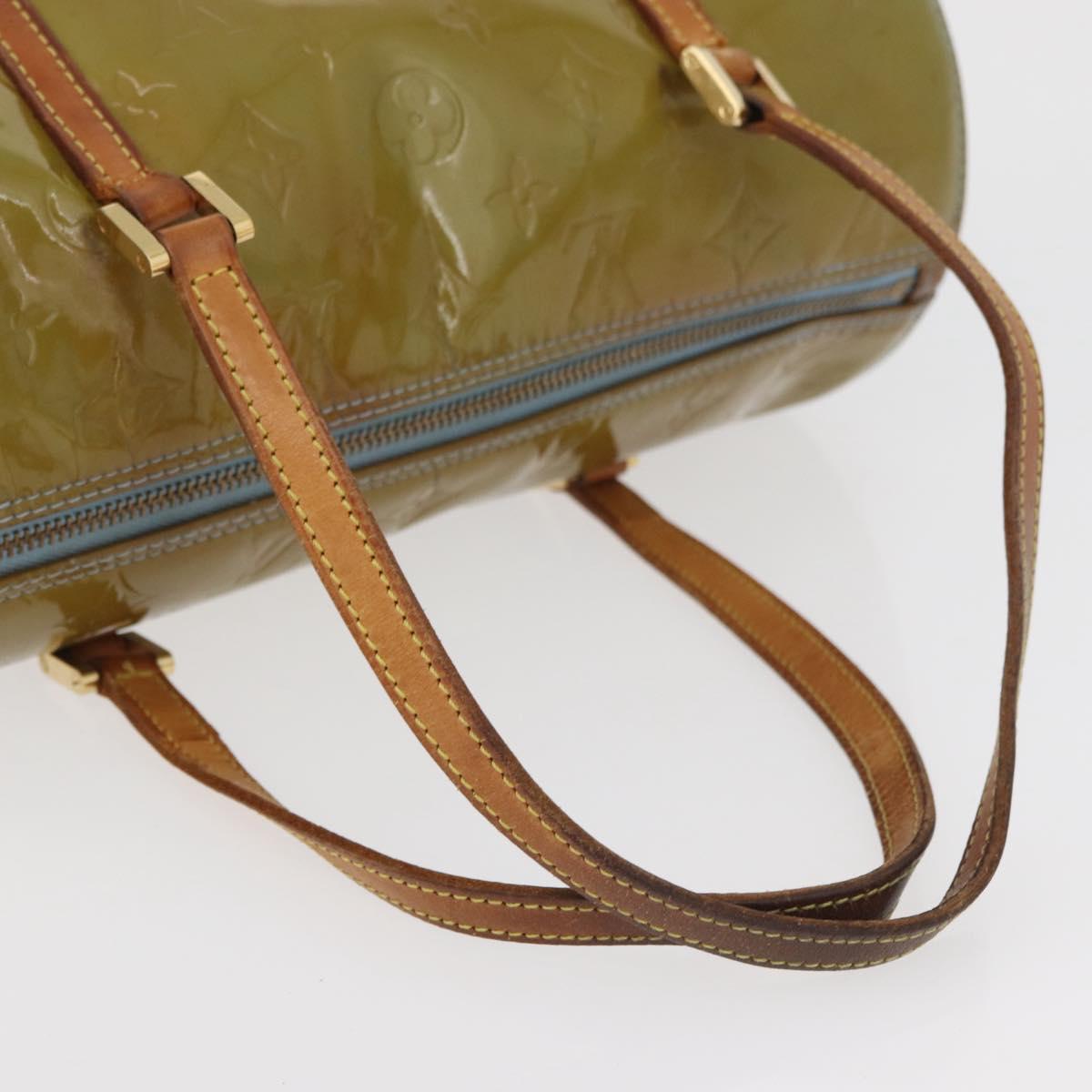 LOUIS VUITTON Monogram Vernis Bedford Hand Bag Baby Blue M91007 LV Auth bs34984