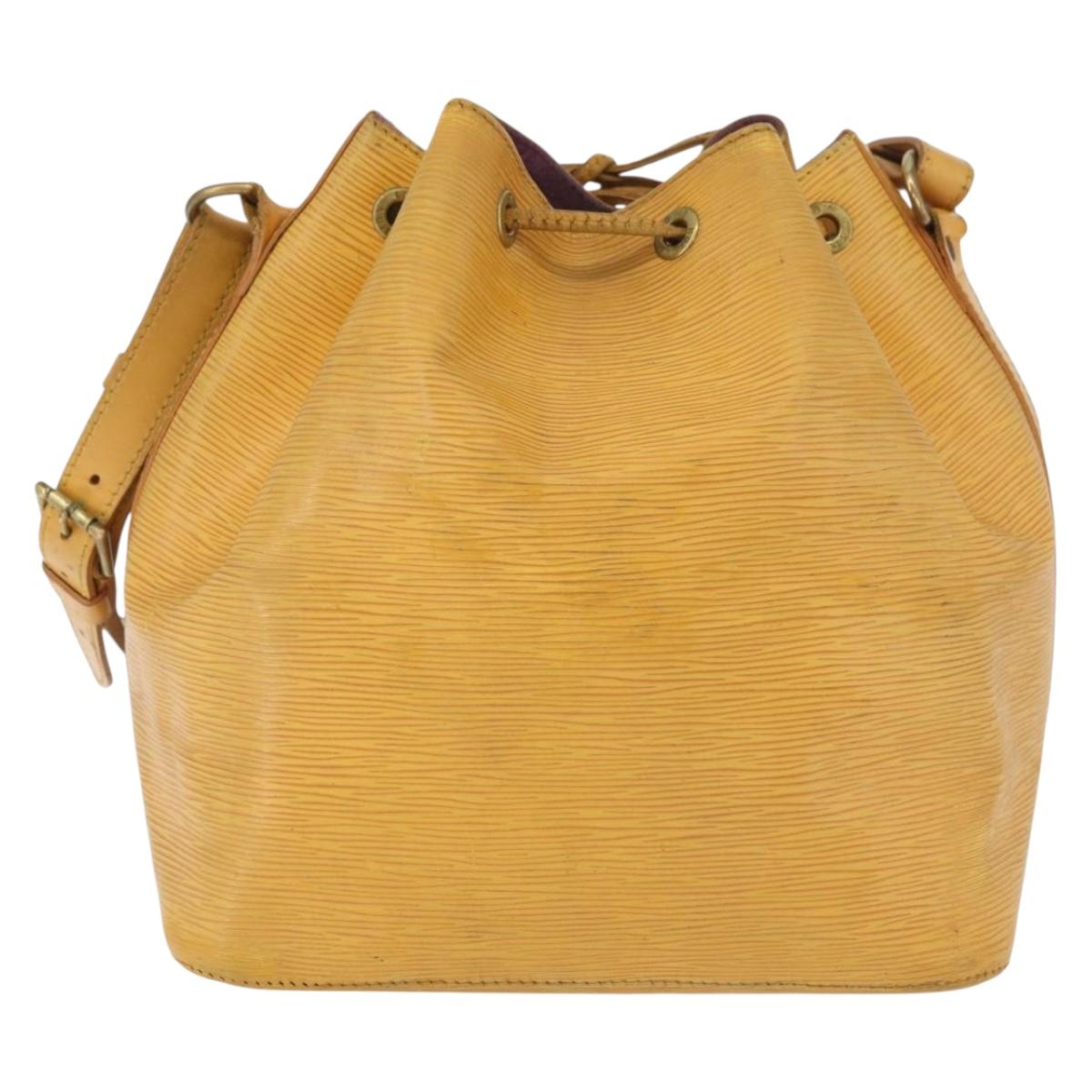 LOUIS VUITTON Epi Petit Noe Shoulder Bag Yellow M44109 LV Auth bs34985