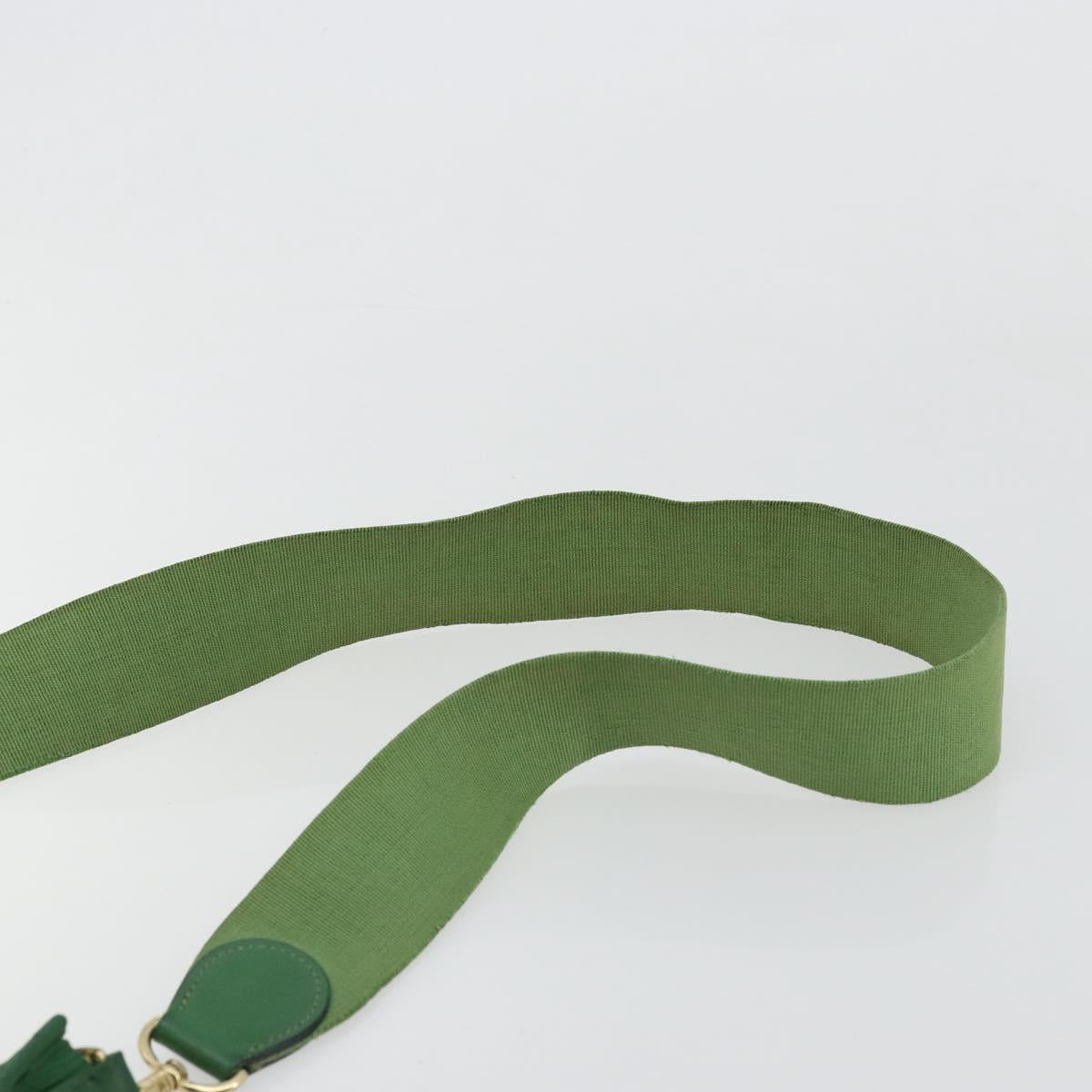 HERMES Evelyn GM Shoulder Bag Leather Green Gold Auth bs34987A