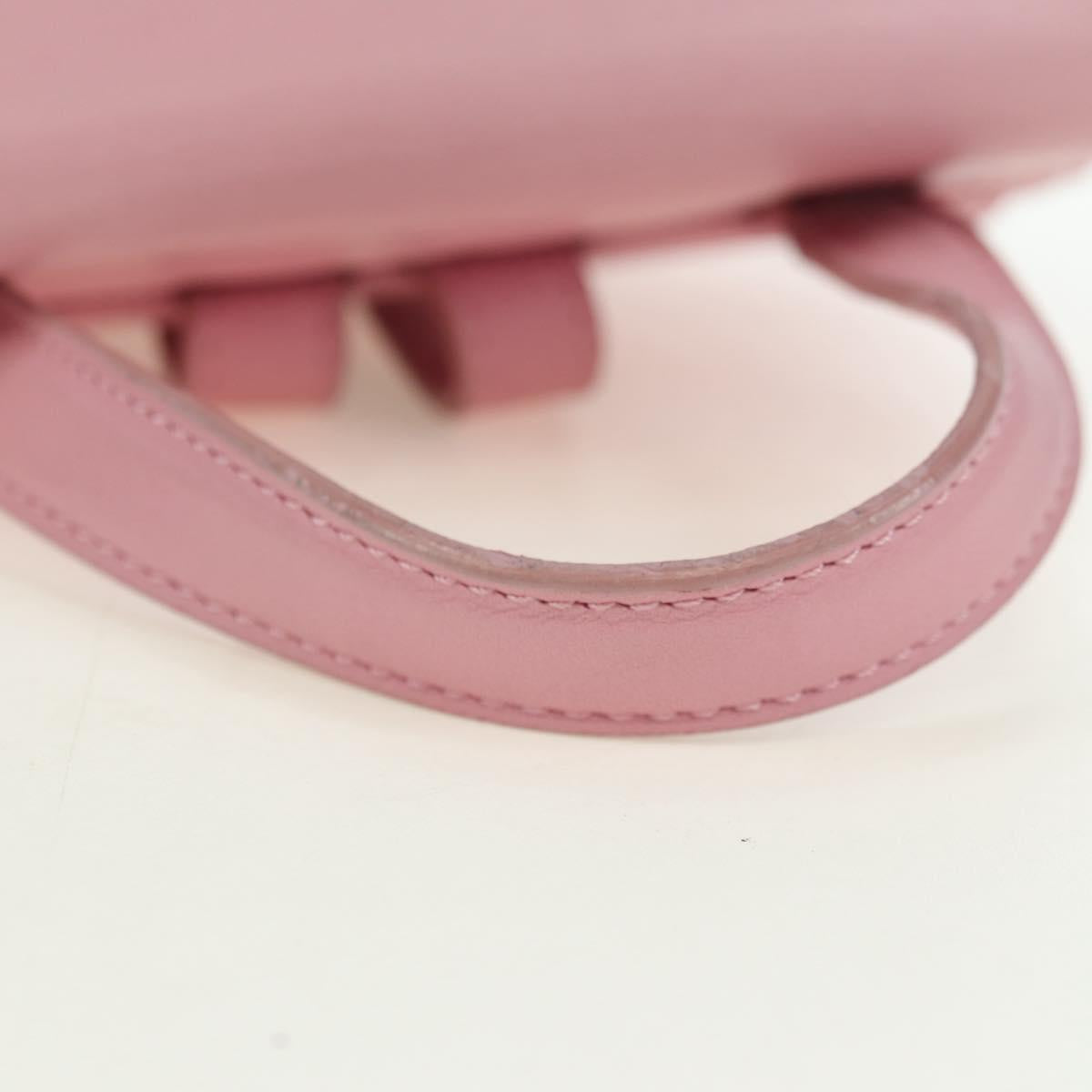 CELINE Backpack Leather Pink Gold Auth bs34989V