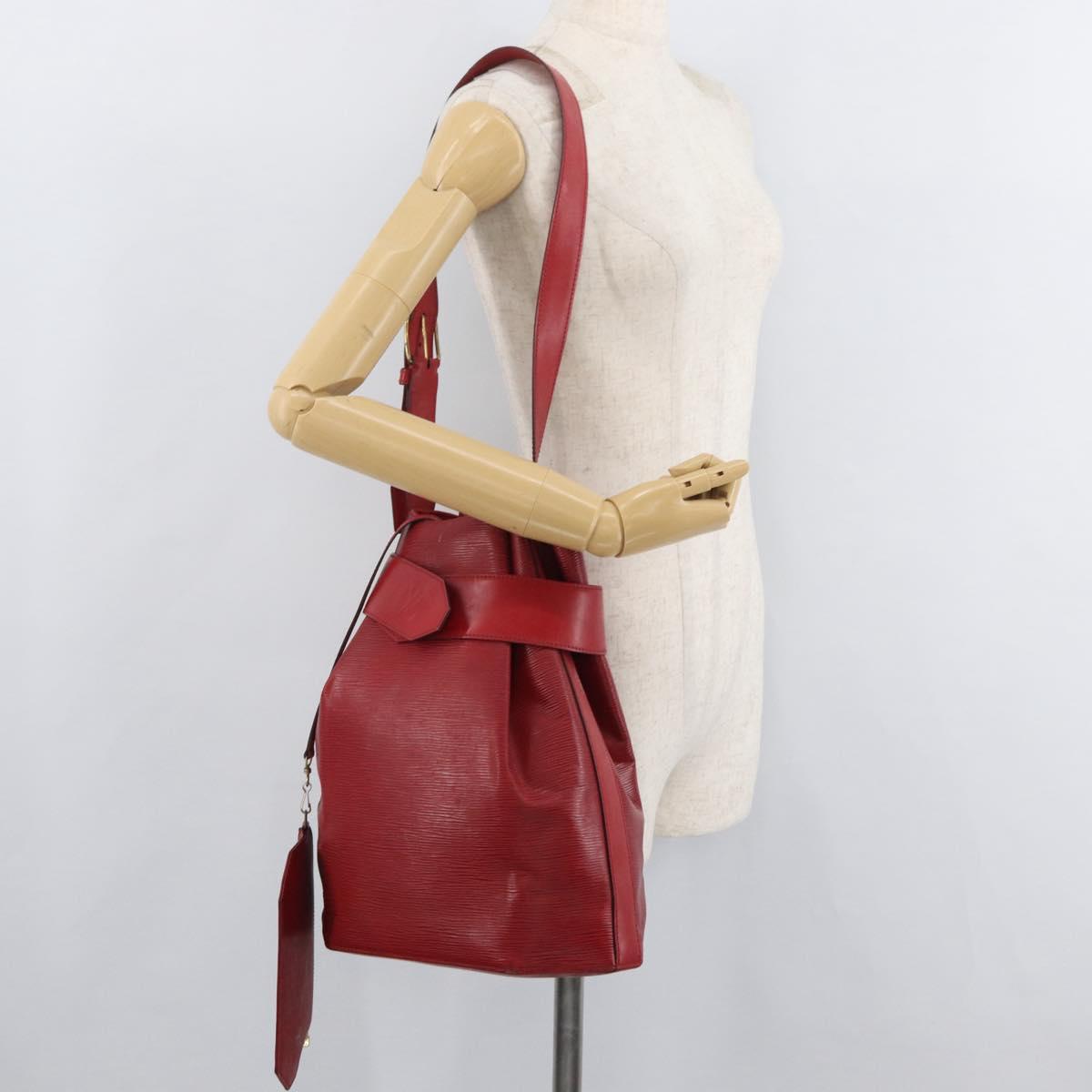 LOUIS VUITTON Epi Sac Depaule GM Shoulder Bag Red M80197 LV Auth bs34997