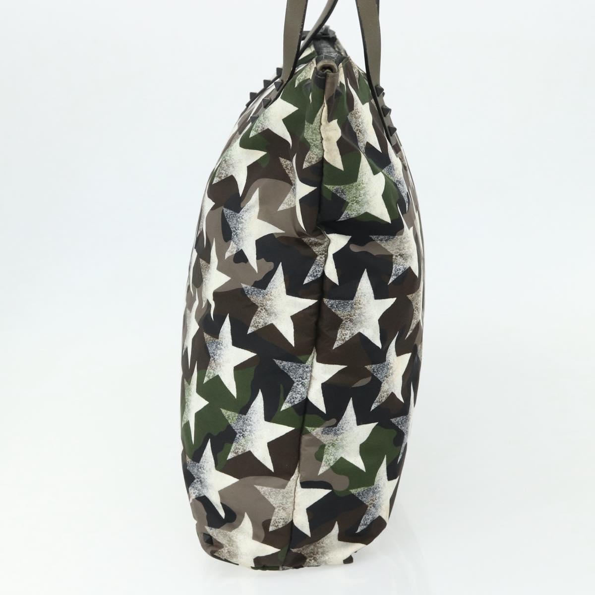 VALENTINO Tote Bag Nylon Khaki Auth bs35007A