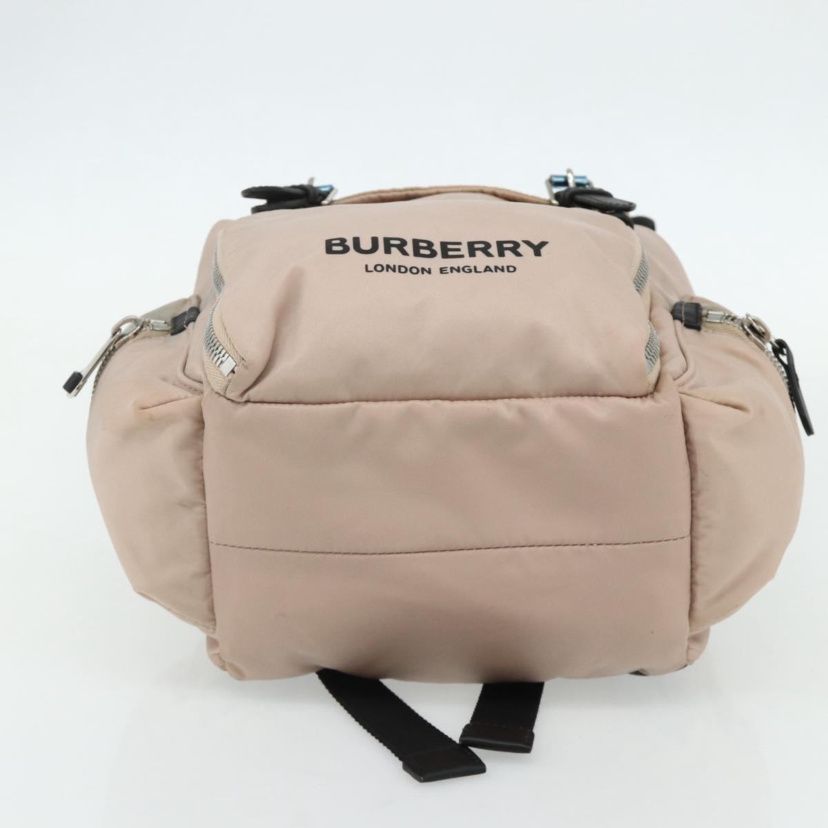 BURBERRY Backpack Nylon Pink Silver Auth bs35010
