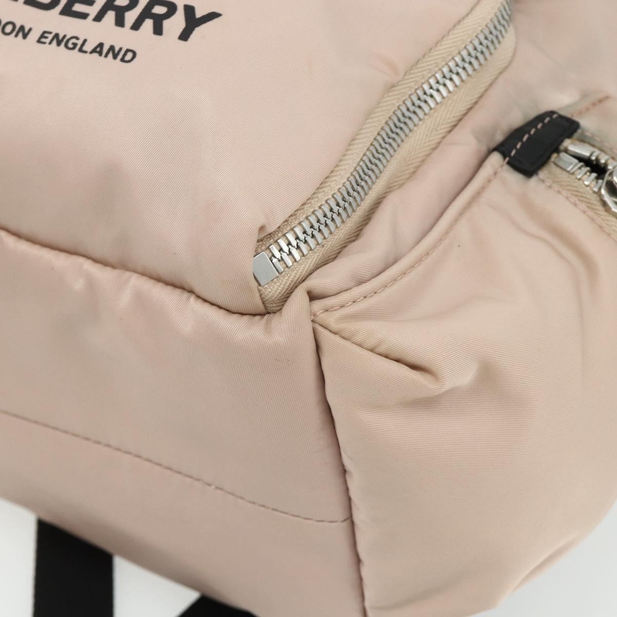BURBERRY Backpack Nylon Pink Silver Auth bs35010